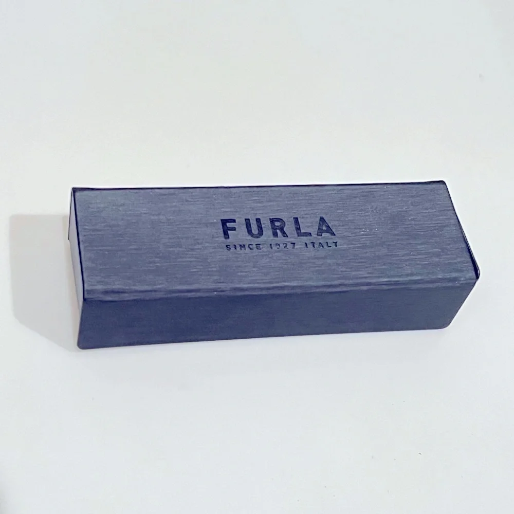 Furla authentic glasses case, hard shell, black, velour interior 6”x1.5”x2”